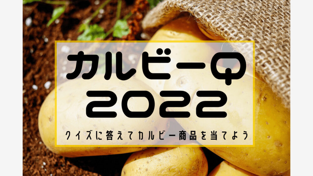 カルビーq 22 クイズに答えて商品を当てよう 5分でできる かめりあブログ